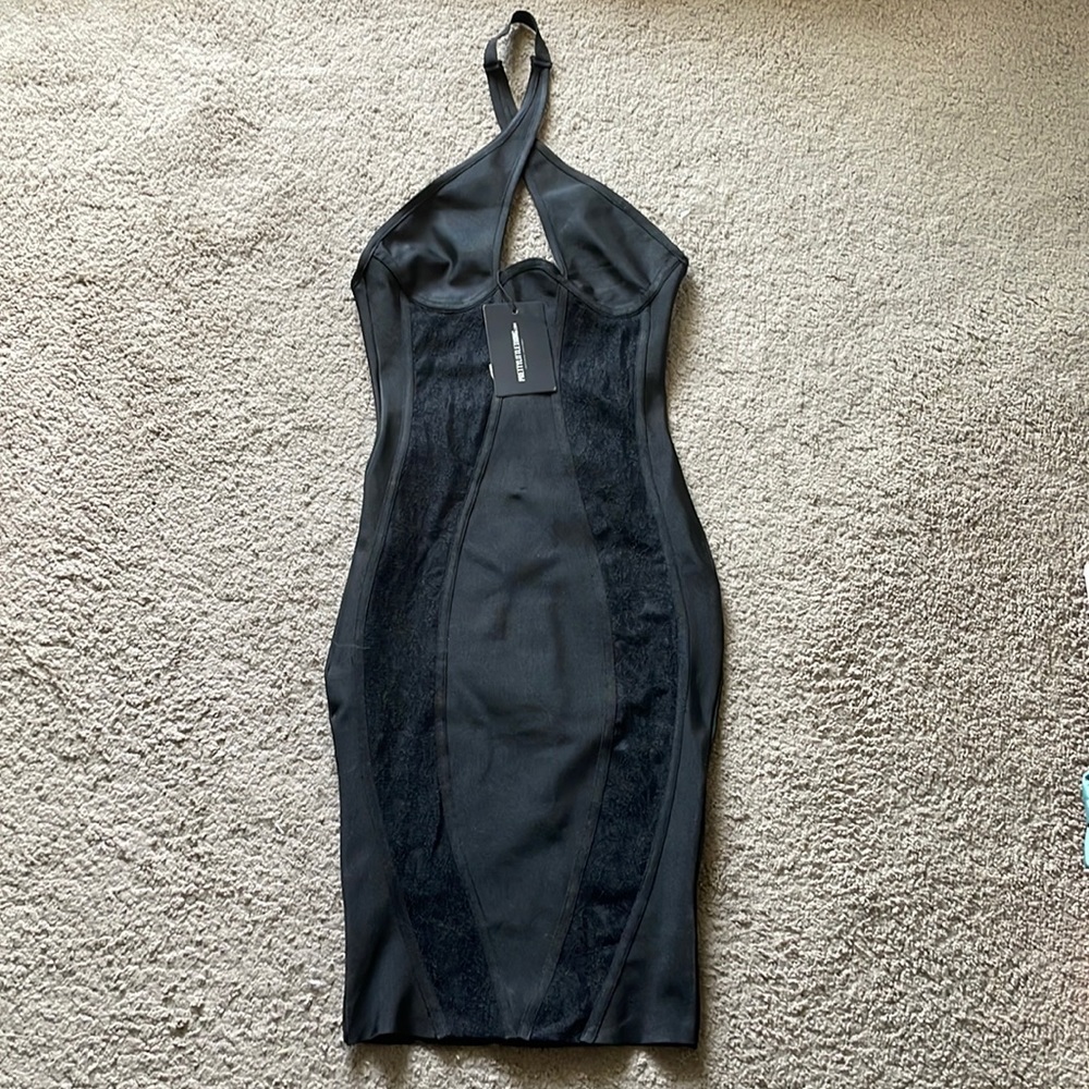 NWT Pretty Little Thing Black MIDI Dress